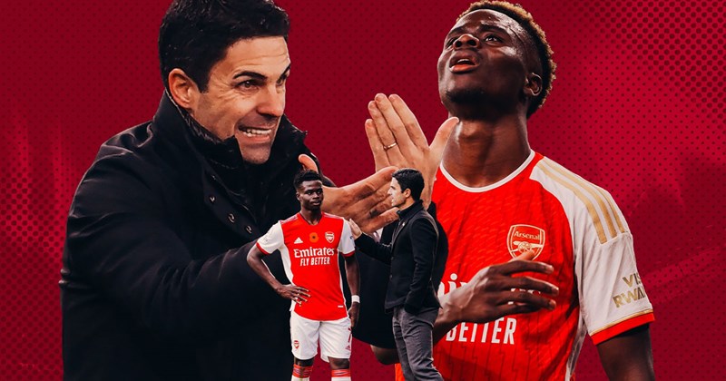 Saka gia hạn với Arsenal 2028